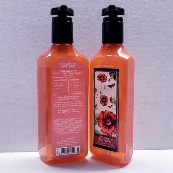 Bath & Body Works SUGARED JASMINE Cleansing gel Hand Soap, 8 fl oz (2 pack) - Picture 2 of 3